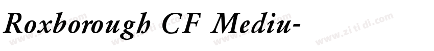 Roxborough CF Mediu字体转换
